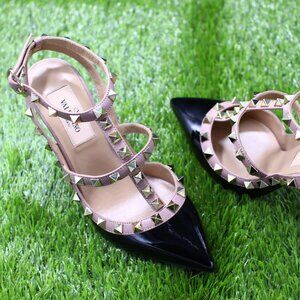 VALENTINO GARAVANI Rockstud Ankle Strap Pump 100 mm